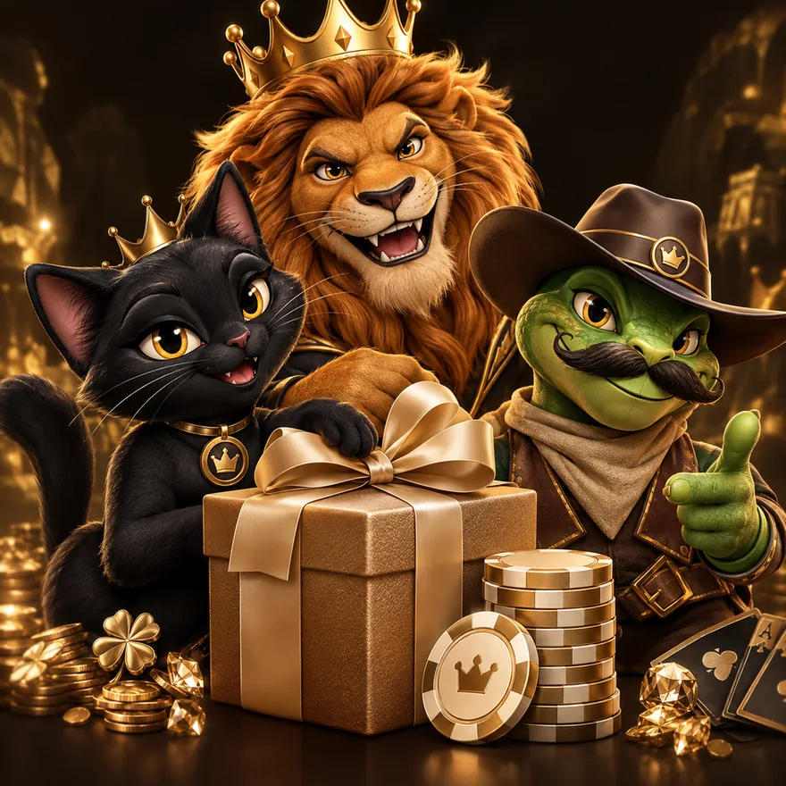 Gift box and chips — Kingmaker Casino