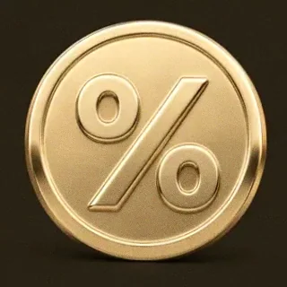 Gold percent coin — Kingmaker Casino