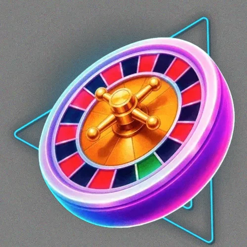 Neon roulette wheel