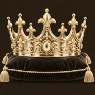 Gold crown on cushion — Kingmaker Casino