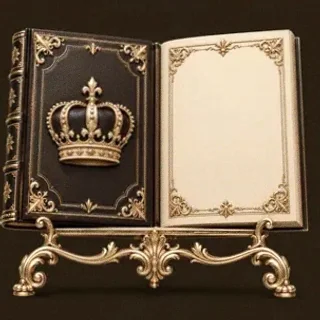 Ornate open book — Kingmaker Casino